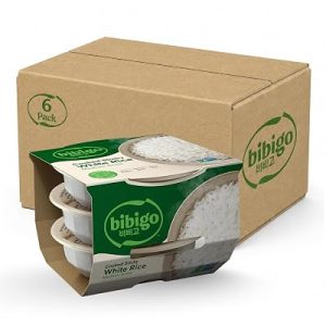 Bibigo Korean Sticky White Rice 7.4 Ounce, 18-Pack