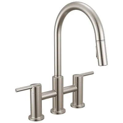 Delta Nicoli Brushed Nickel Kitchen Faucet with Pull Down Sprayer - $371.40 ($615.89)