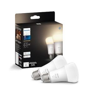 Philips Hue Smart 60W A19 LED Bulb, 2 Pack