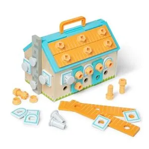 Melissa & Doug Build-A-House Wooden Toolbox