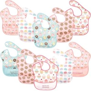 Hudson Baby Unisex Baby Waterproof Polyester Bibs