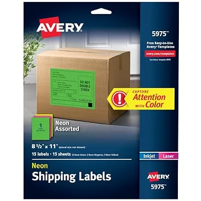 Avery® Printable Shipping Labels, 8-1/2″ x 11″ - $3.59 ($7.16)