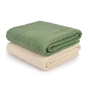 Mère & Moi Muslin Baby Blanket 2 Pack Cotton Swaddle 40×36
