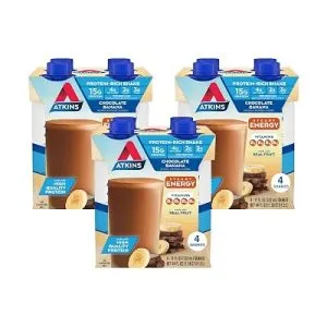 Atkins Chocolate Banana High Protein Shake, 12 Count