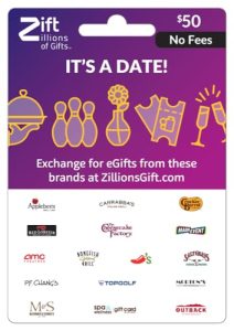 Zift It's a Date $50 Gift Card