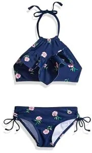 Kanu Surf Girls' Morgan Ruffle Halter Bikini