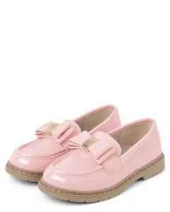Gymboree,Girls and Toddler Slip On Loafer,Pink Bow,12 Years