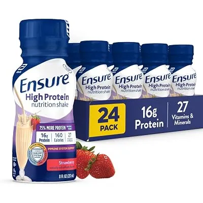 Ensure High Protein Strawberry Nutrition Shake, 24 Pack - $15.69 ($37.99)