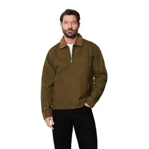 Amazon Essentials Men's Relaxed-Fit Rigid Denim Zip Up Jacket