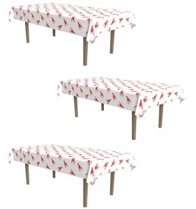 Beistle Red and White Crawfish Tablecovers