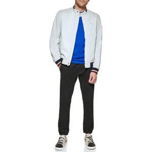 Tommy Hilfiger Men's Lightweight Varsity Rib Knit Bomber Jacket