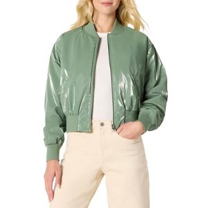 Amazon Essentials Women's Relaxed-Fit Denim Bomber Jacket