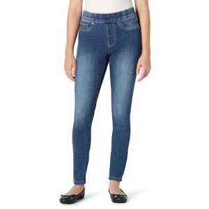 Amazon Essentials Women's Stretch Denim Mid-Rise Pull-On Skinny…