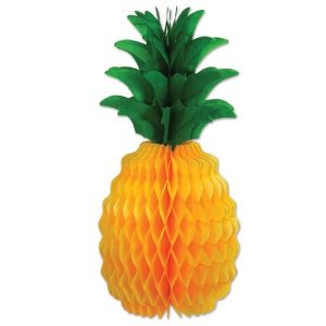 Beistle 2 Piece Tissue Pineapples Luau Centerpiece Party Decorations