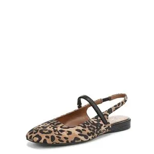 Naturalizer Women's Connie Mary Jane Flat Leopard Print Suede 9 N