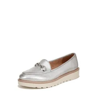 Naturalizer Womens Adiline Bit Slip On Lightweight Loafer Silver…