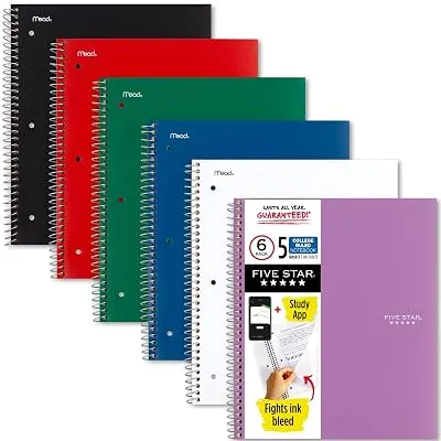 Five Star Spiral Notebook 6 Pack 2″ 11″ - $36.00 ($57.92)
