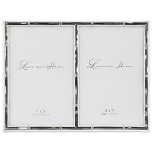 Lawrence Frames 4×6 Double Silver Metal Picture Frame