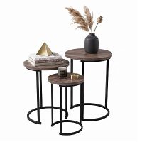 Lavish Home Round Nesting Tables Set of 3