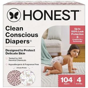 The Honest Company Daytime Diapers, Size 4, 104ct