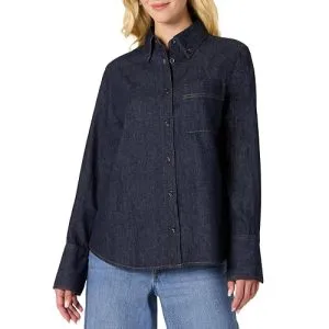 Amazon Essentials Women's Modern Oversized-Fit Cropped Denim…