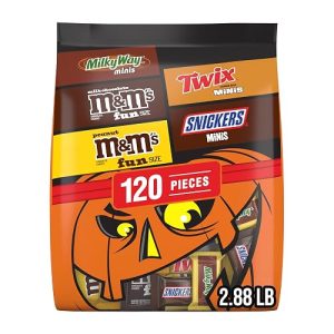 M&M's, Snickers, Twix & Milky Way Halloween Candy Bag, 120 Count - regular price ($18.88 with Subscribe & Save); buy before prices rise closer to Halloween