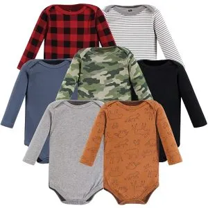Hudson Baby Unisex Baby Cotton Long-Sleeve Bodysuits
