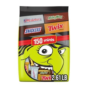 Snickers, Twix, Milky Way & 3 Musketeers Halloween Candy Mix, 150 Count - regular price, but the cheapest per piece (12.6 cents)