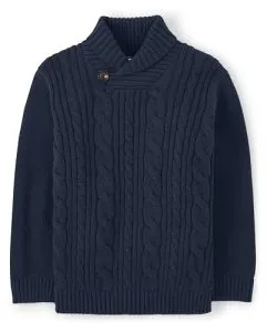 Gymboree Boys and Toddler Long Sleeve Cable Knit Shawl Sweater