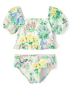 Gymboree,Girls,and Toddler 2-Piece Bikini Swimset,Garden Puff,8