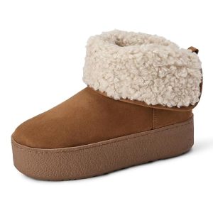 Amazon Essentials Women's Shearling Lined Platform Ankle Boot with…
