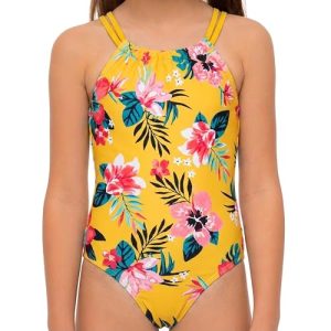 Kanu Surf Girls' Jasmine Beach Sport Halter One Piece