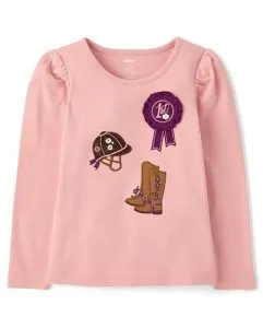Gymboree,Girls,and Toddler Embroidered Graphic Long Sleeve…