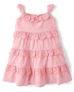 Gymboree,Girls,and Toddler Sleeveless Dresses,Pink Ruffle,5 Years