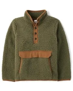 Gymboree,Boys,and Toddler Long Sleeve Half Snap Sherpa…