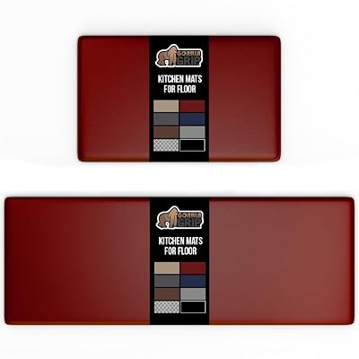 GORILLA GRIP Cushioned Kitchen Mats for Floor, 2 PK, 17×48+17×24 - $17.49 ($27.26)