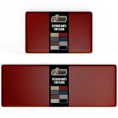 GORILLA GRIP Cushioned Kitchen Mats for Floor, 2 PK, 17×48+17×24