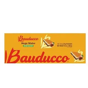 Bauducco Mega Wafer with Creamy Hazelnut 0.7 oz, 24-Pack