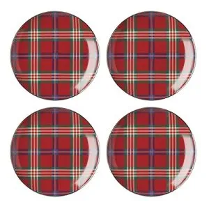 Lenox Holiday Christmas Tartan Accent Plates