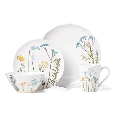 Lenox Wildflowers Stoneware 16-Piece Dinnerware Set for 4