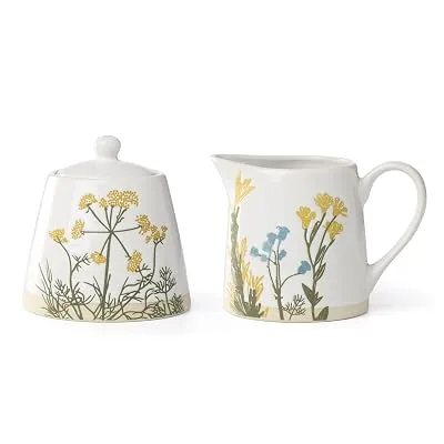 Lenox Wildflowers Stoneware Sugar and Creamer Set