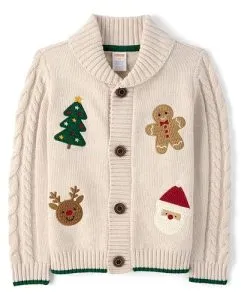 Gymboree,Boys,and Toddler Long Sleeve Button Front Cardigan,Ivroy…