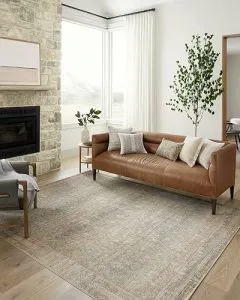 Loloi Angela Rose Aubrey Jade/Natural 2'-6" x 12'-0" Runner Rug