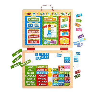 Melissa & Doug My First Daily Magnetic Calendar Wooden Play Set - $13.08 ($19.86)