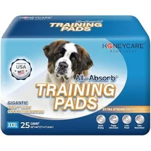 Honey Care All-Absorb 28″ x 44″ Dog Puppy Training Pads 25 Count