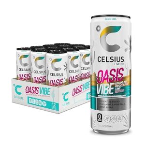 CELSIUS OASIS VIBE Sparkling Prickly Pear Lime, 12-Pack