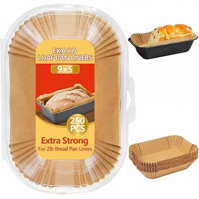 EKACO 250 PCS Loaf Pan Liners, 9×5 - $10.52 ($16.92)