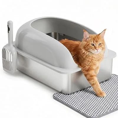 Aidoly Stainless Steel Cat Litter Box