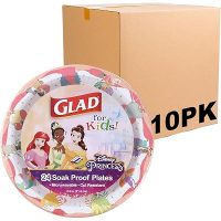 Glad Kids Disney Princess Paper Plates 24 Ct 10-Pk