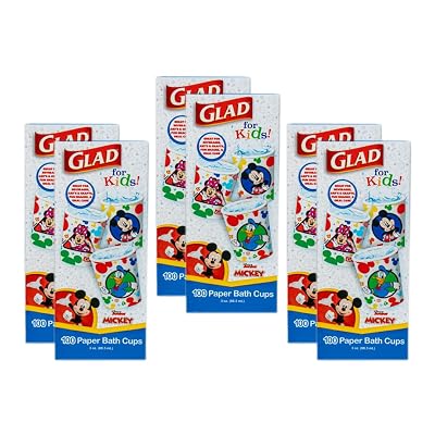Glad Mini Paper Cups Disney Mickey and Friends 3 Oz, 100 Ct, 6-Pk - $28.09 ($54.99)